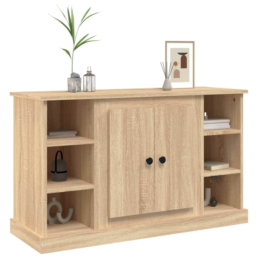 Elegant White Engineered Wood Sideboard