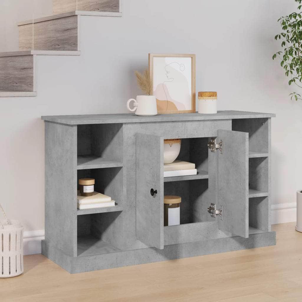 Elegant White Engineered Wood Sideboard