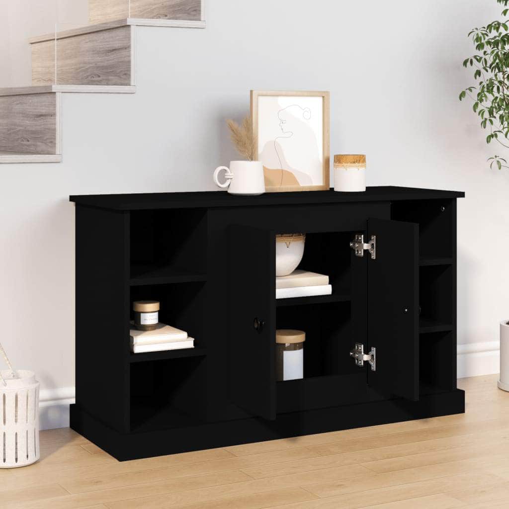 Elegant White Engineered Wood Sideboard