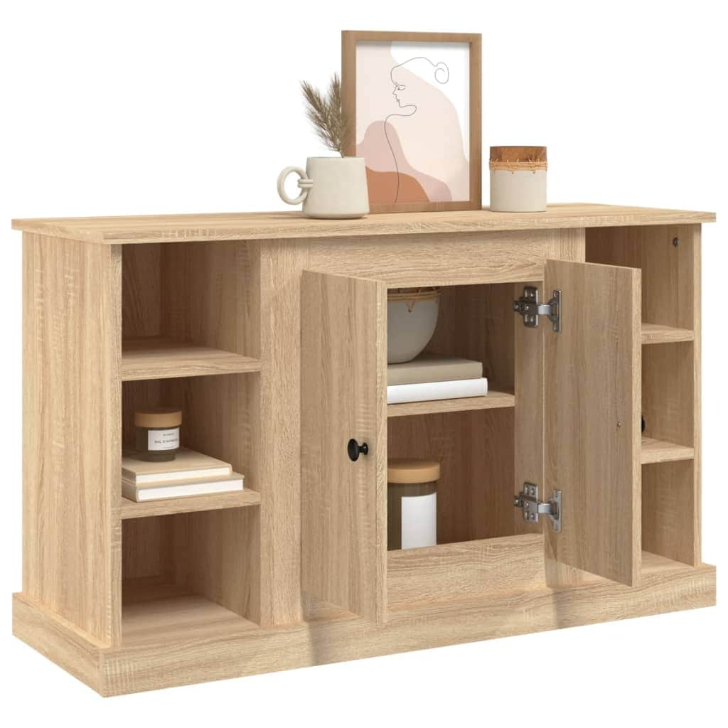 Elegant White Engineered Wood Sideboard
