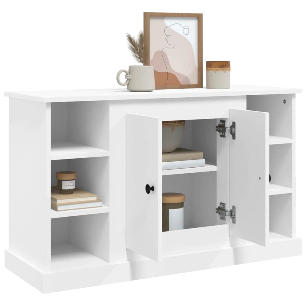 Elegant White Engineered Wood Sideboard