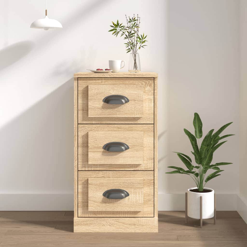 Elegant White Engineered Wood Sideboard