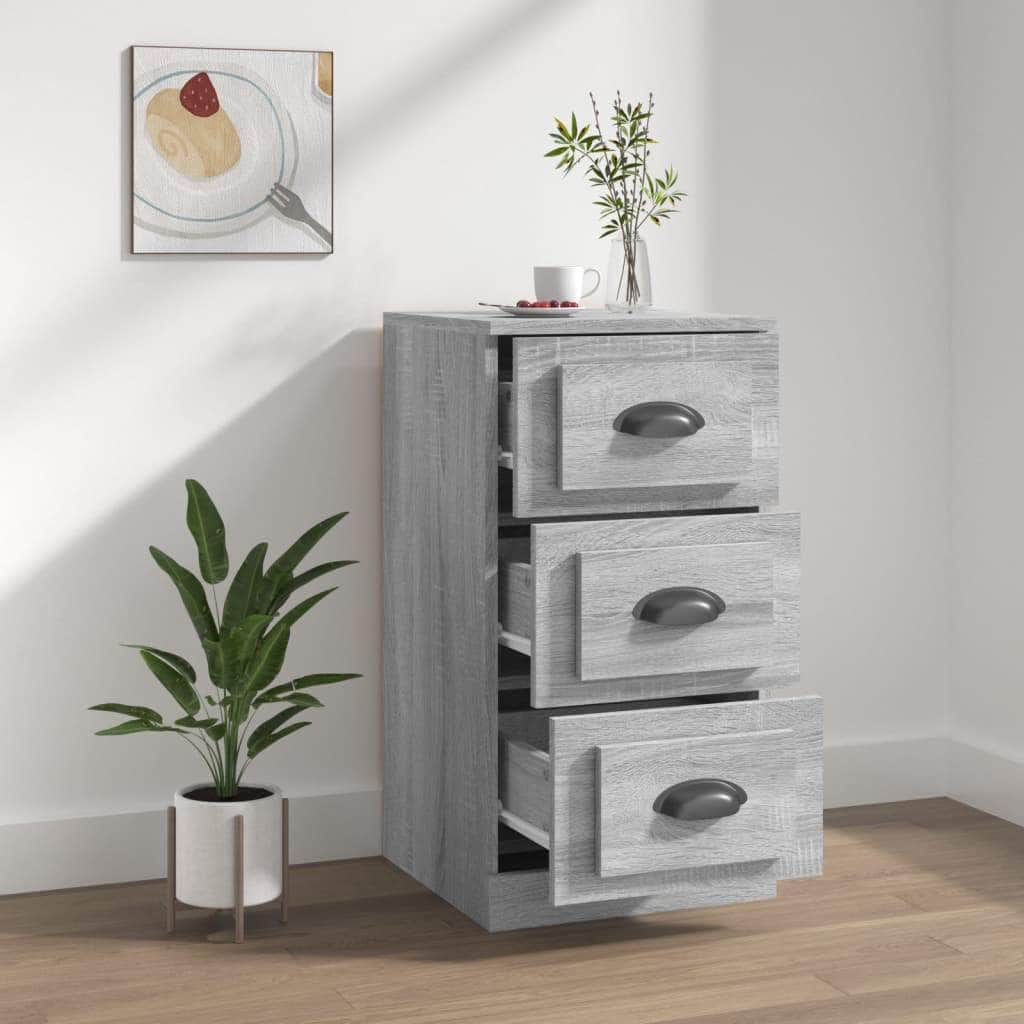 Elegant White Engineered Wood Sideboard