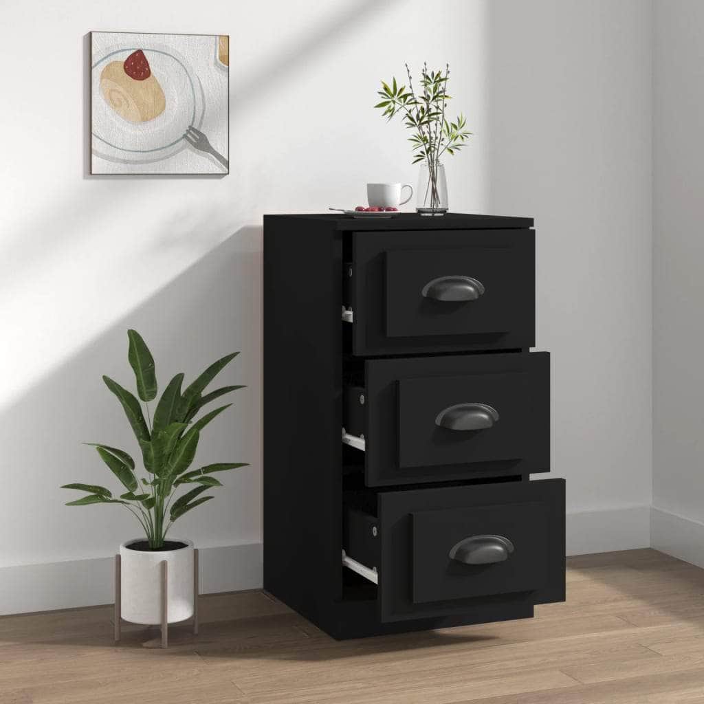 Elegant White Engineered Wood Sideboard