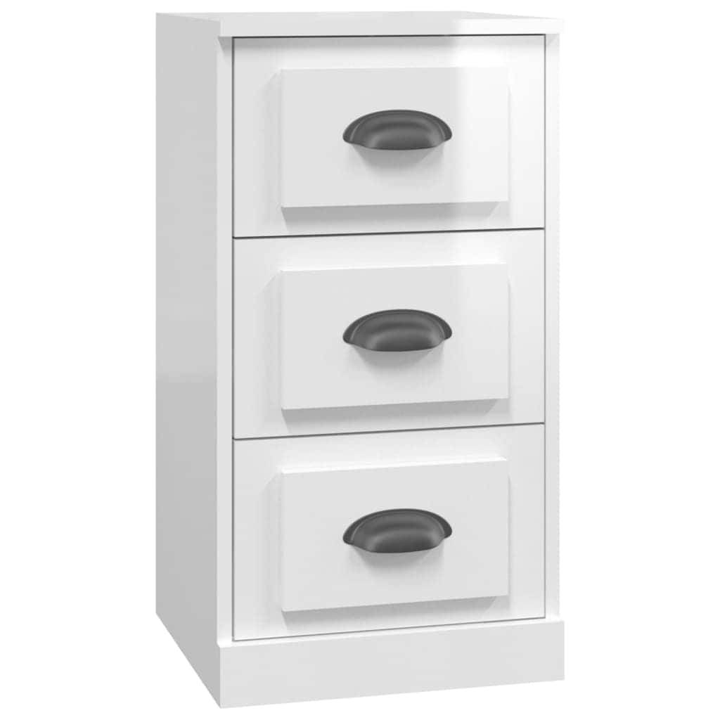 Elegant White Engineered Wood Sideboard