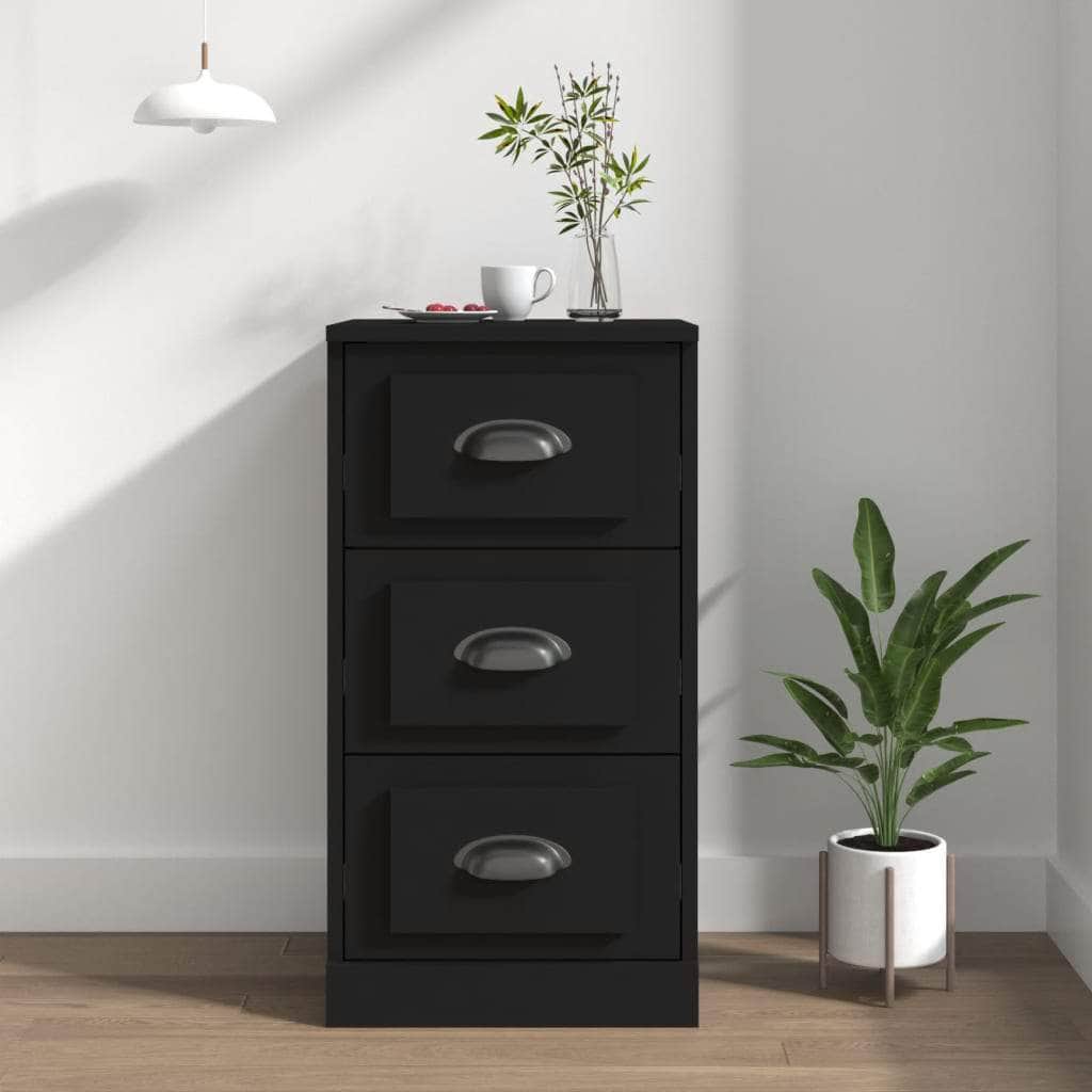 Elegant White Engineered Wood Sideboard