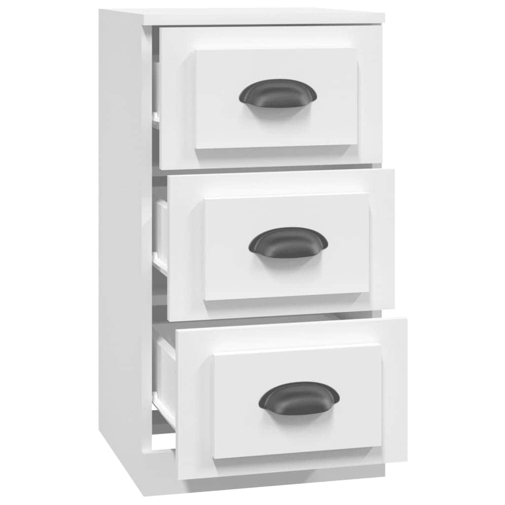 Elegant White Engineered Wood Sideboard