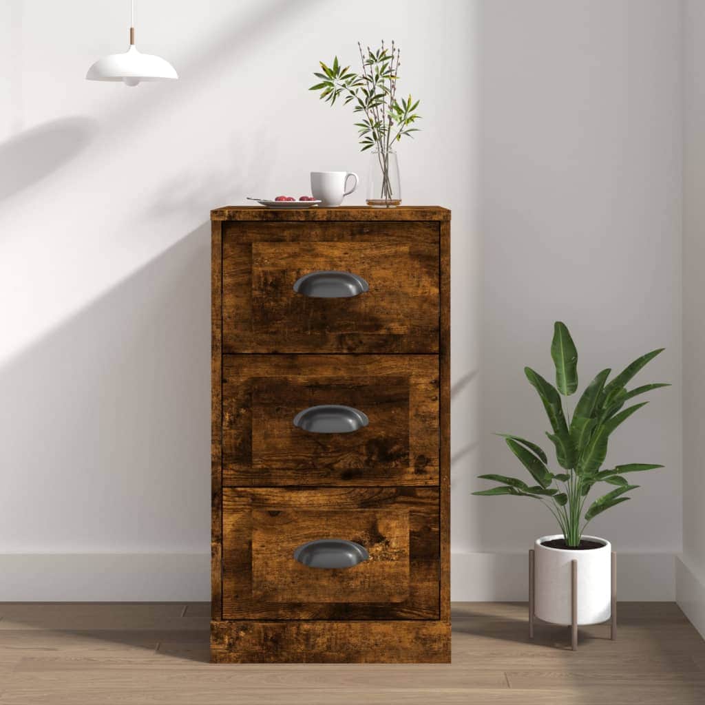 Elegant White Engineered Wood Sideboard