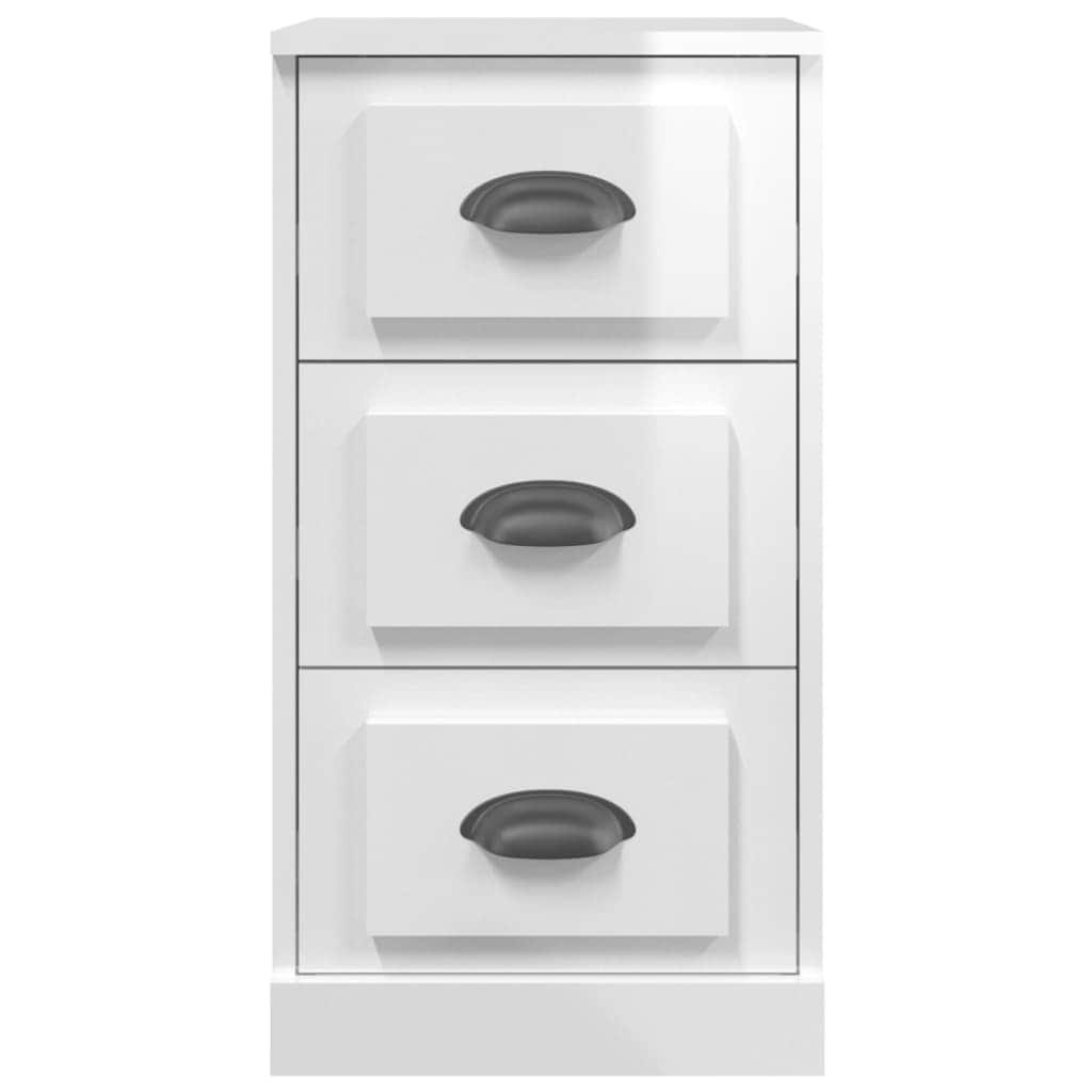 Elegant White Engineered Wood Sideboard