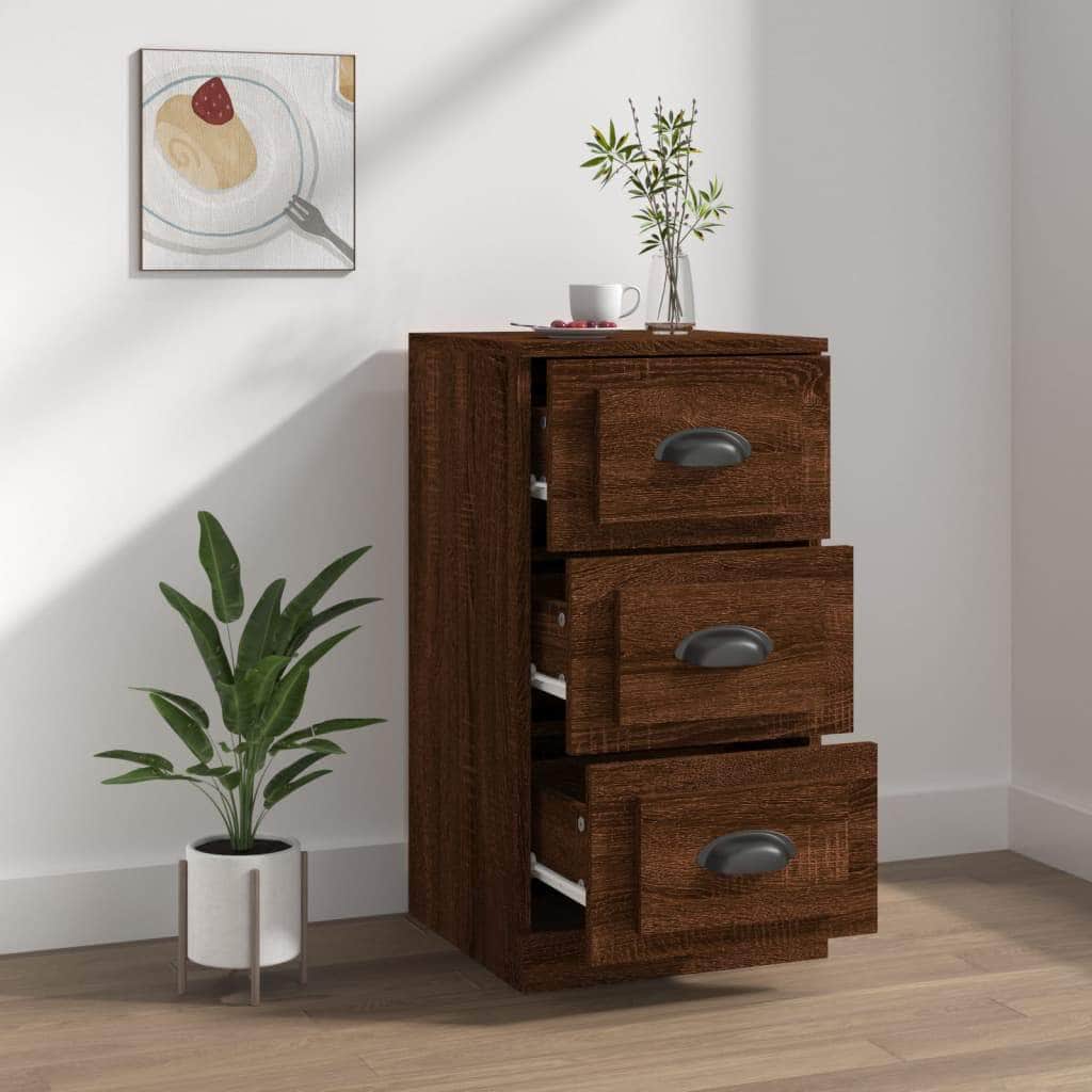 Elegant White Engineered Wood Sideboard