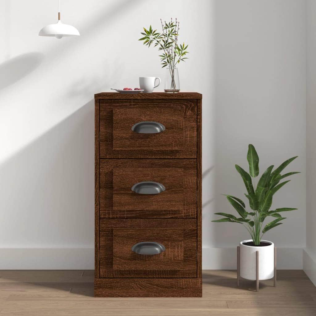 Elegant White Engineered Wood Sideboard
