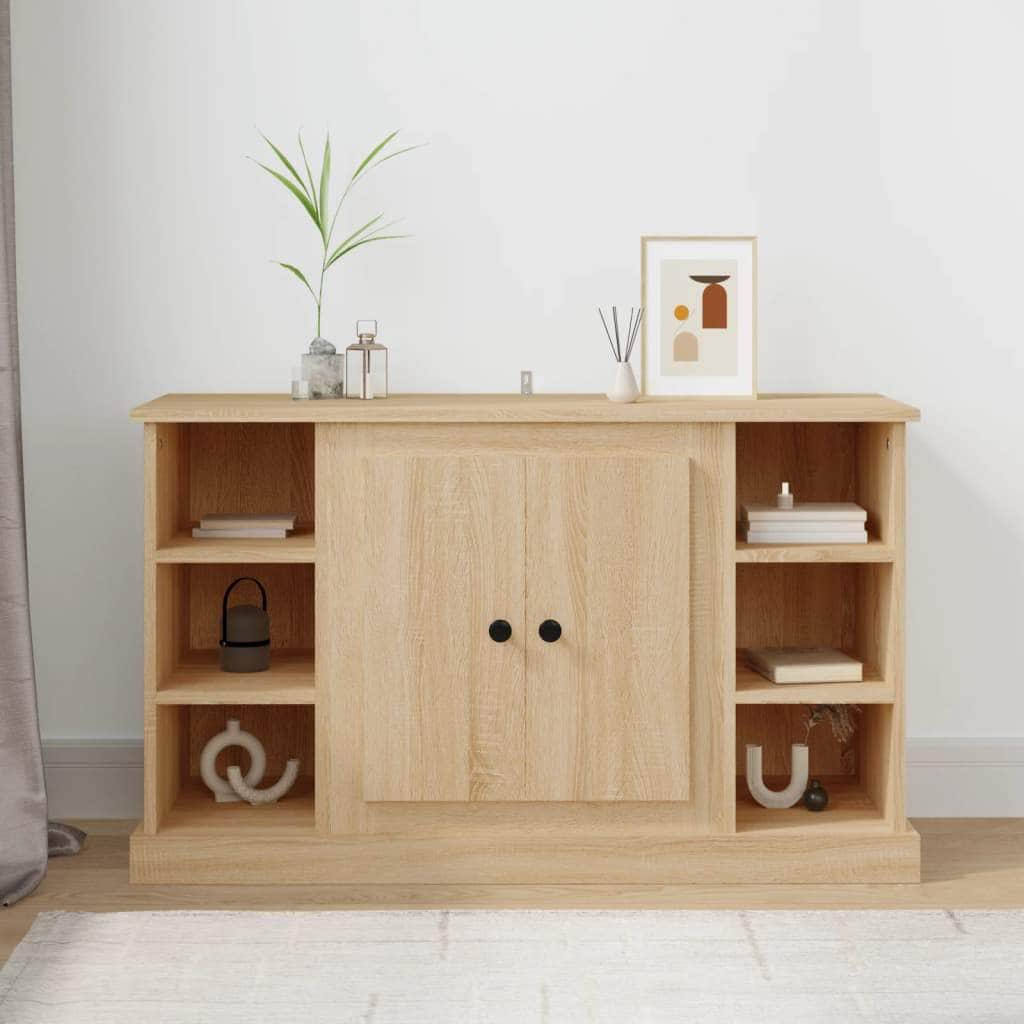 Elegant White Engineered Wood Sideboard