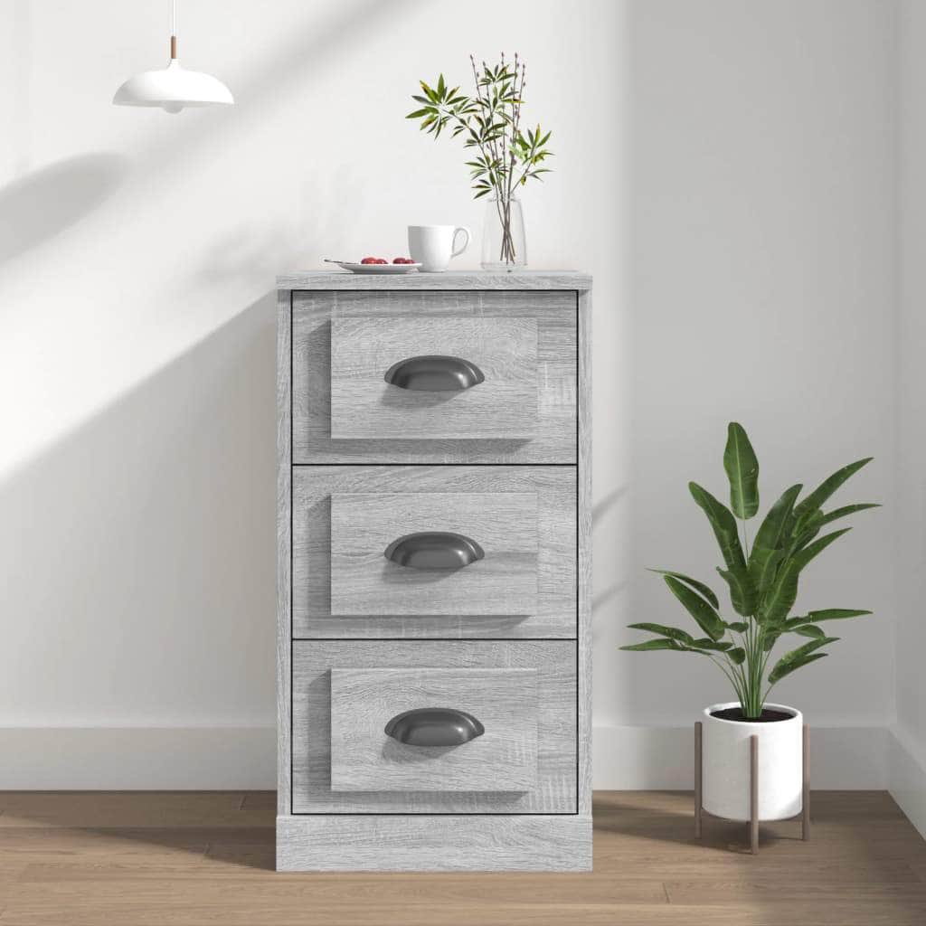 Elegant White Engineered Wood Sideboard