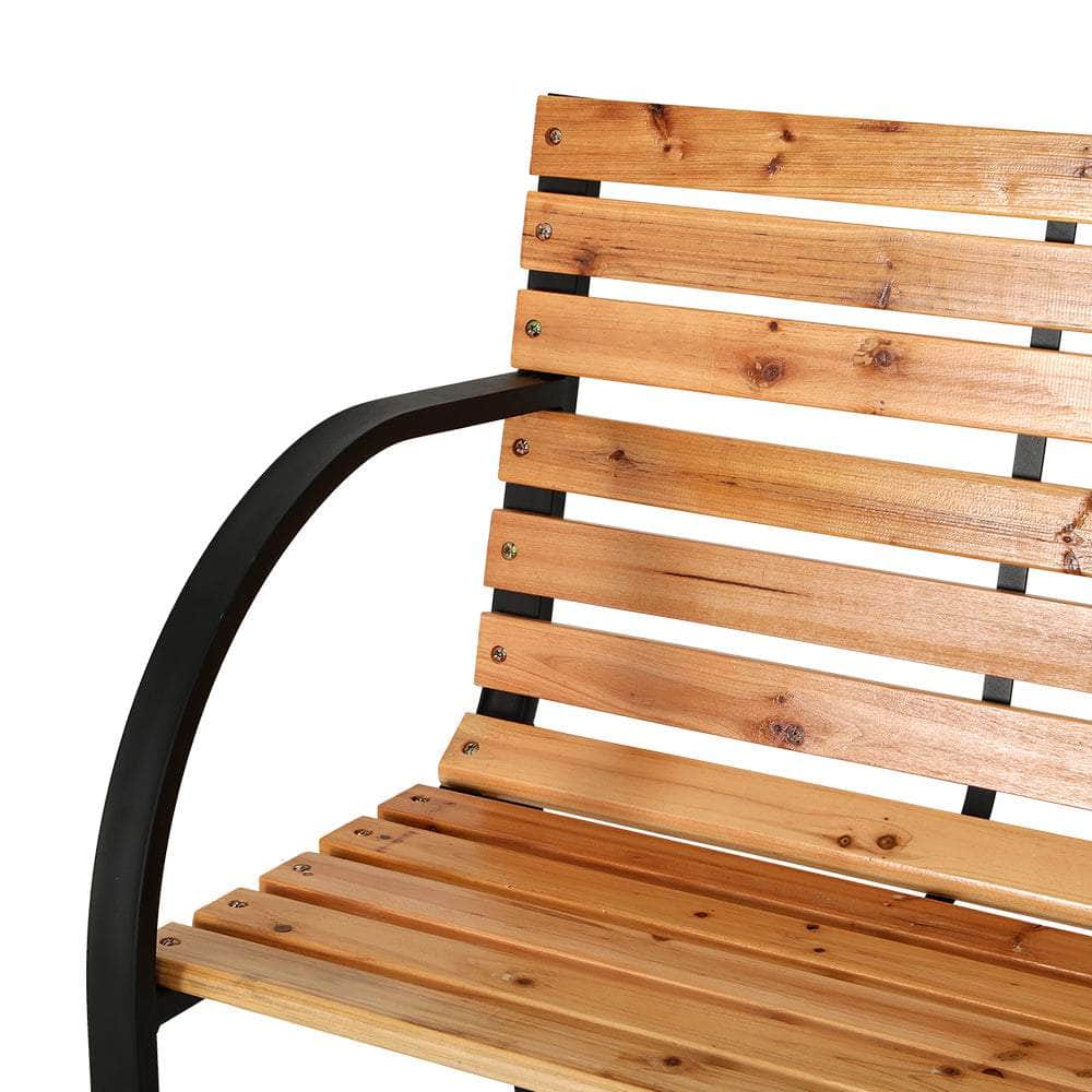 Elegant Wooden Steel Garden Bench | Outdoor Chairs