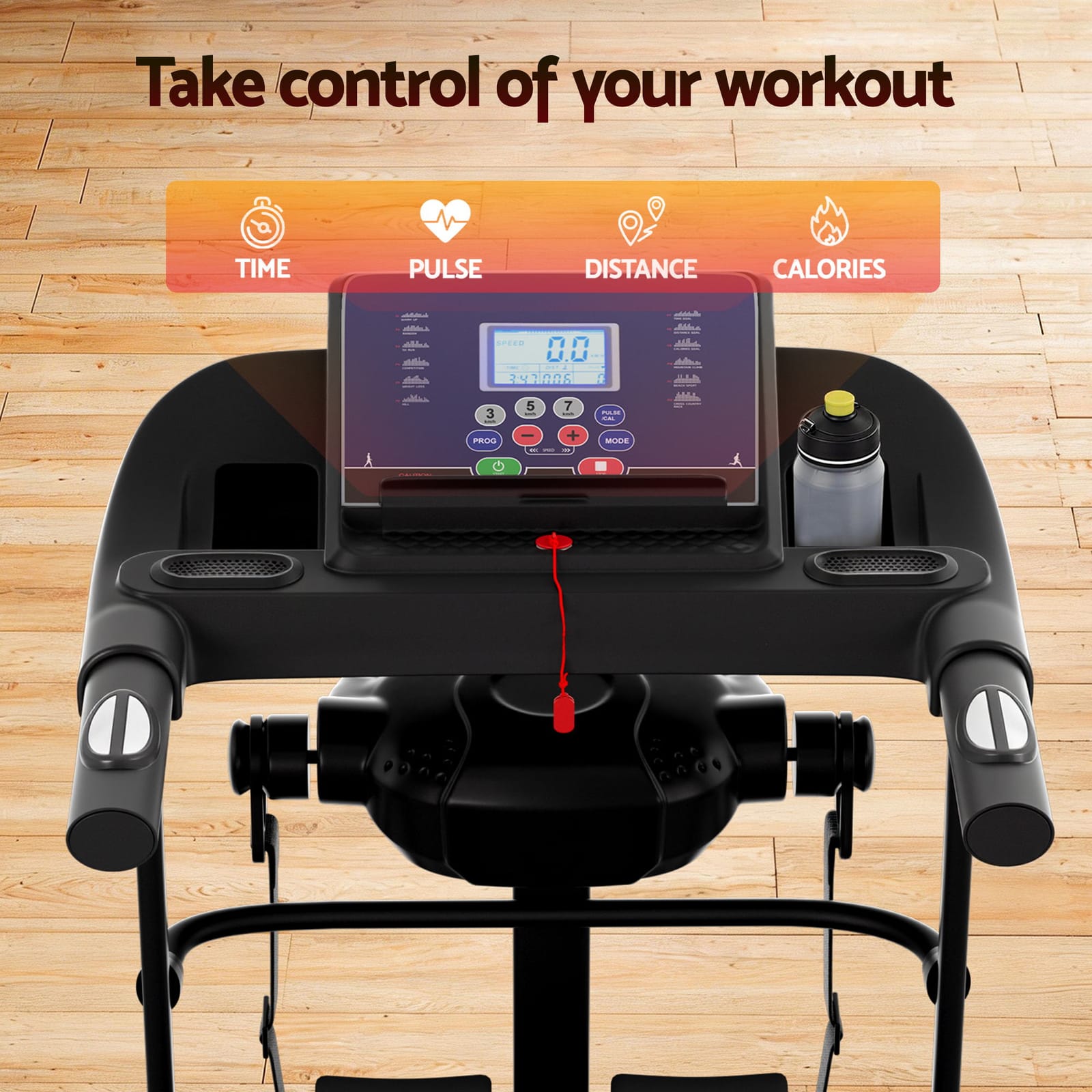 Electric Treadmill 400mm Home Gym Fitness Machine with Massager - Exercise Bikes