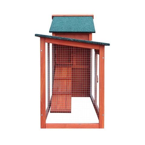 Elevate Your Bunny's Abode: A Stylish and Spacious Wooden Run Cage