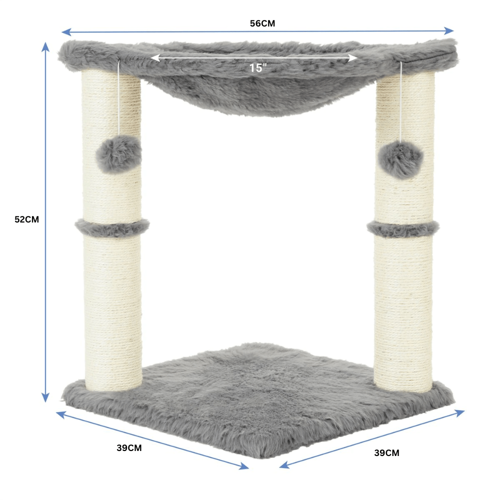 Elevate Your Cat's Playtime with a 52cm Faux Fur Cat Tree