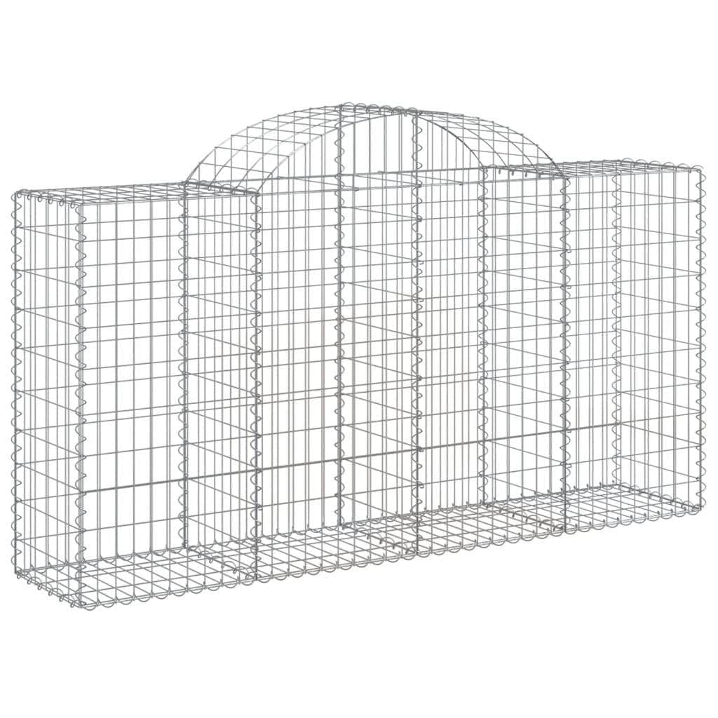 Elevate Your Landscape: Trio of Galvanized Iron Arched Gabion Baskets