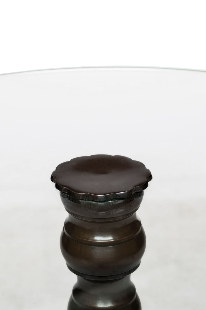 Elevate Your Living Room with our Iron Round Glass Coffee Table