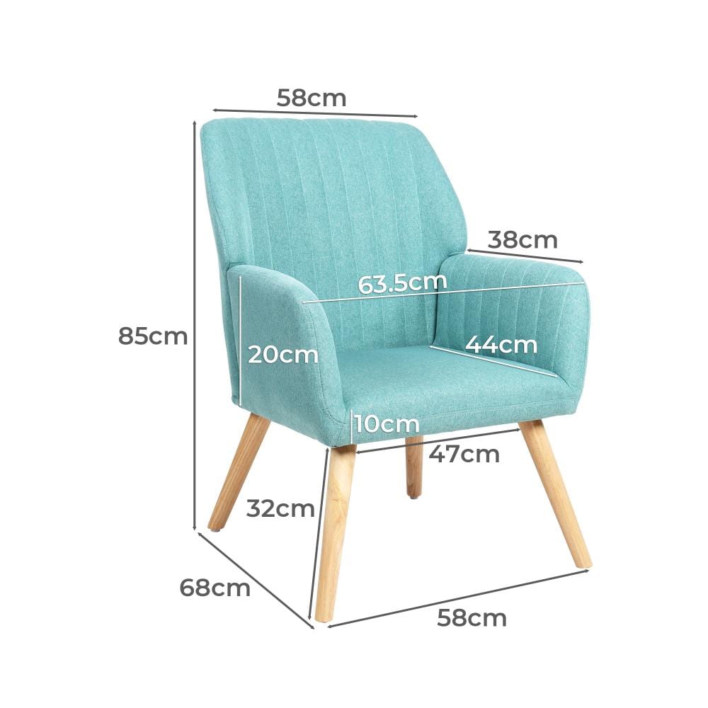 Elevate Your Space with the Stylish Blue Accent Armchair