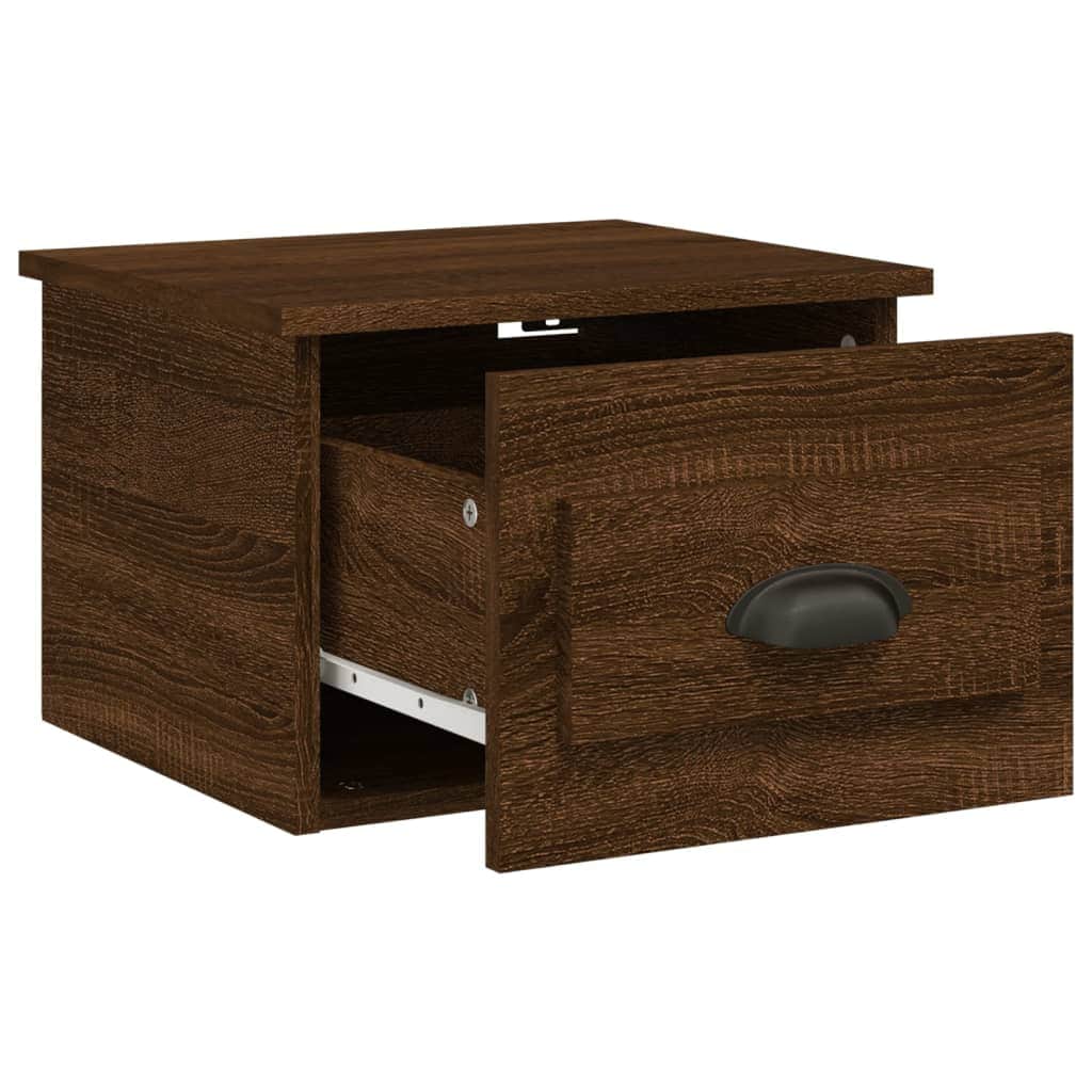 Elevated Dreamscape: Set of 2 Wall-mounted White Bedside Cabinets