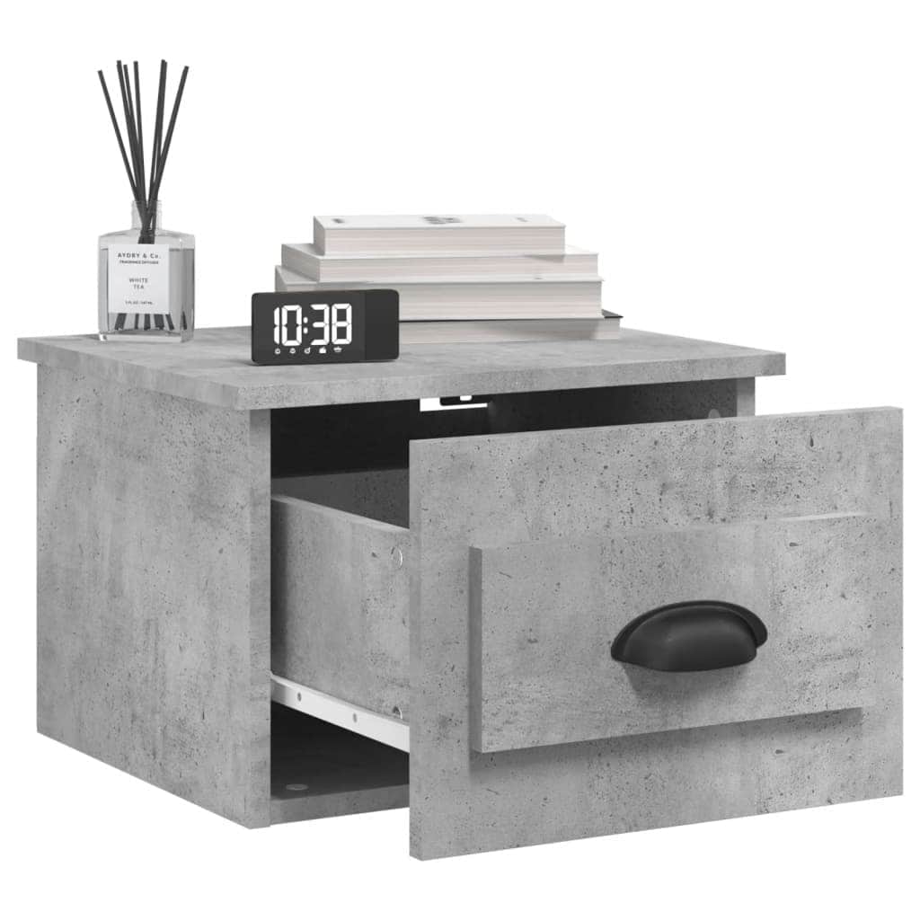 Elevated Dreamscape: Set of 2 Wall-mounted White Bedside Cabinets