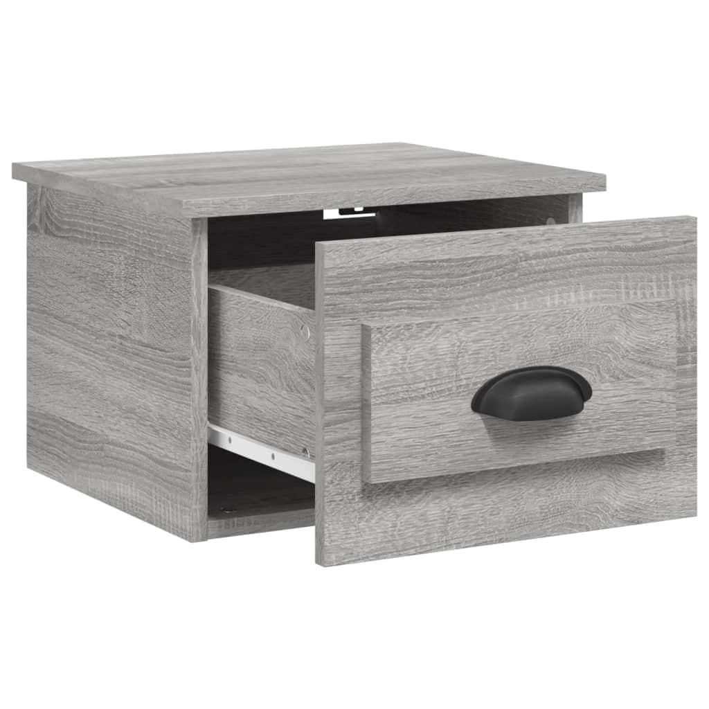 Elevated Dreamscape: Set of 2 Wall-mounted White Bedside Cabinets