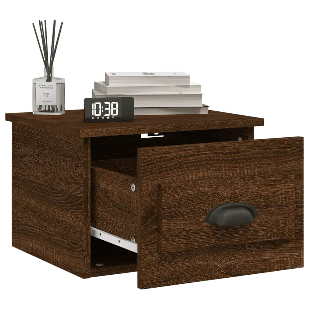 Elevated Dreamscape: Set of 2 Wall-mounted White Bedside Cabinets