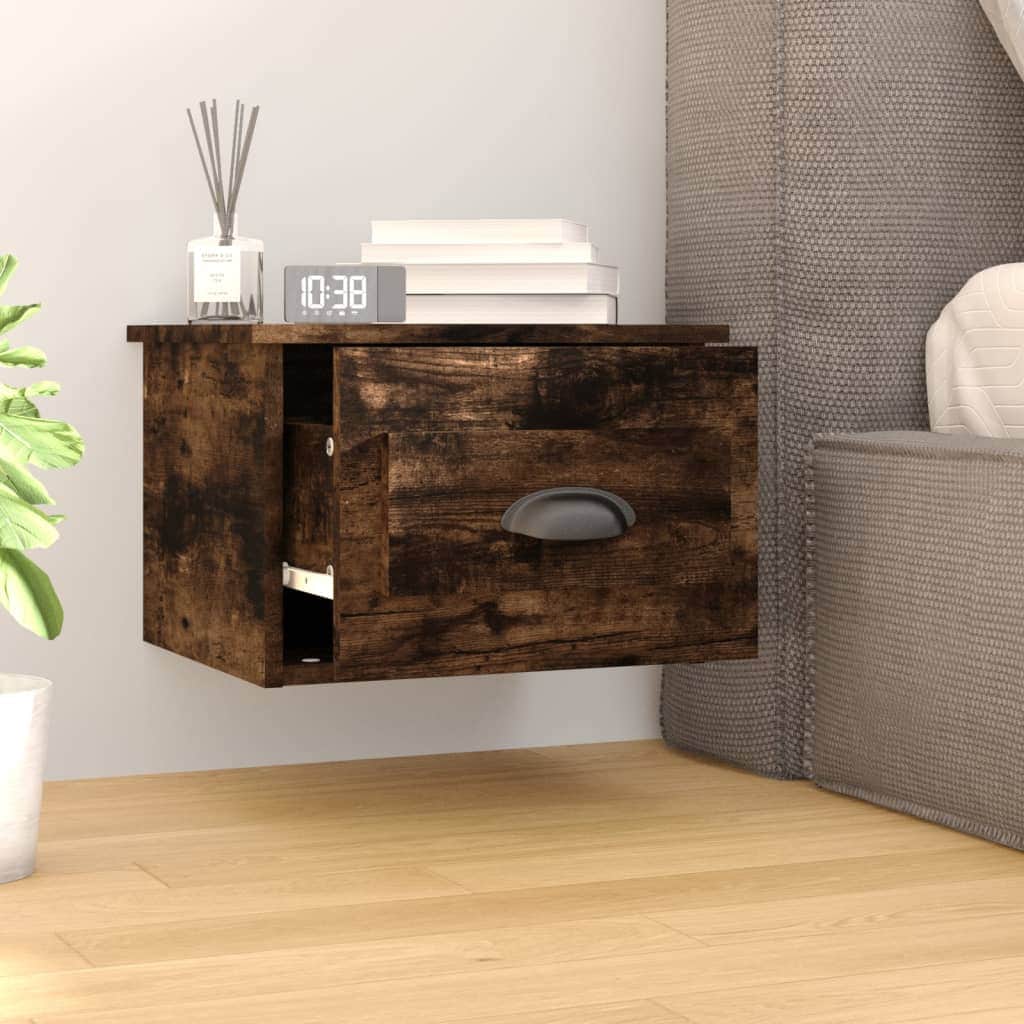 Elevated Dreamscape: Set of 2 Wall-mounted White Bedside Cabinets