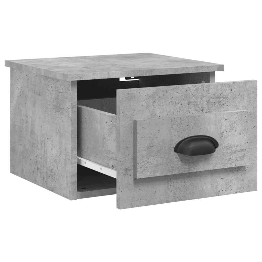 Elevated Dreamscape: Set of 2 Wall-mounted White Bedside Cabinets