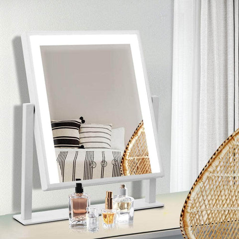 Embellir LED Makeup Mirror Hollywood Standing Mirror Tabletop Vanity White
