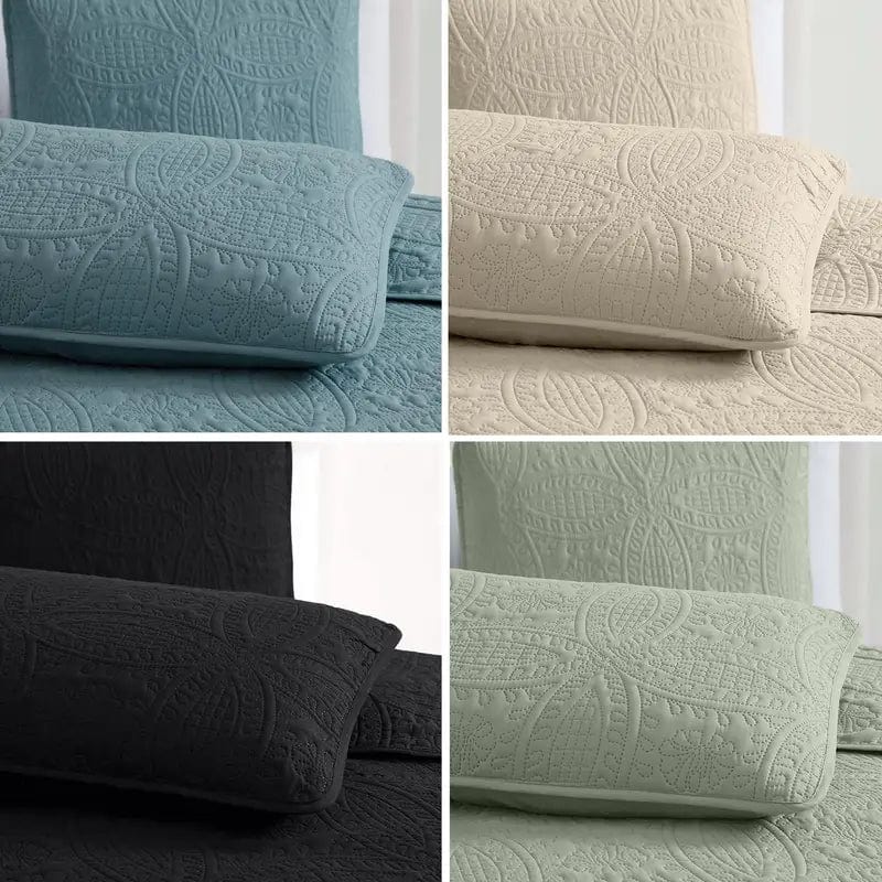 Embrace Serenity with this Luxurious Trio - Bedspread, Pillowcases, and Serene Comfort