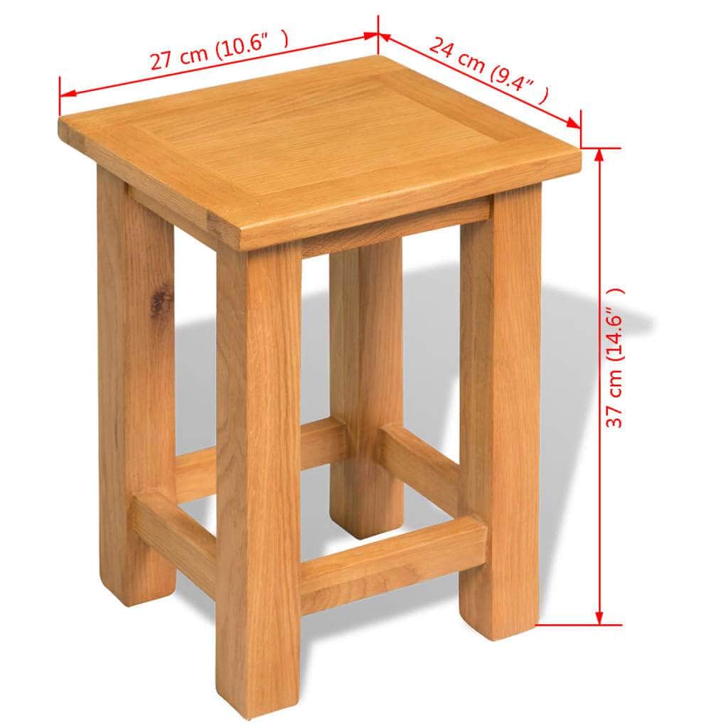 End Table Solid Oak