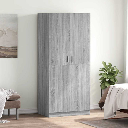 Engineered Wood Wardrobe Cabinet Freestanding Clothe Storage