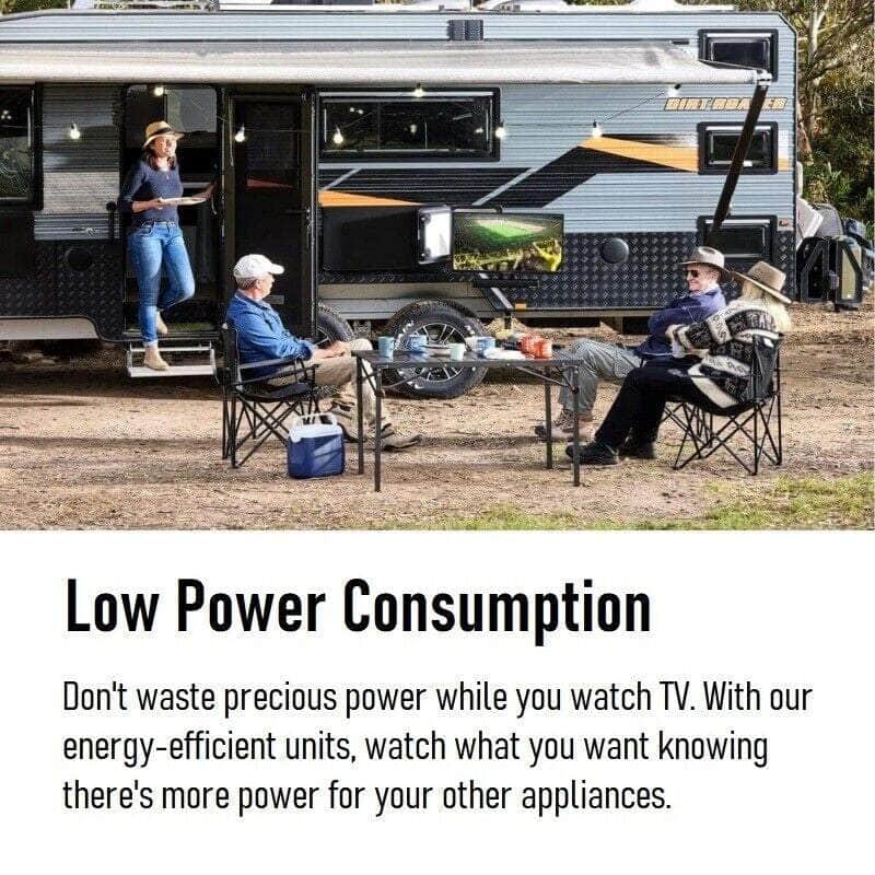 ENGLAON 24" HD LED 12V/240V TV with HD Tuner &PVR for Caravan Truck Home Car RV