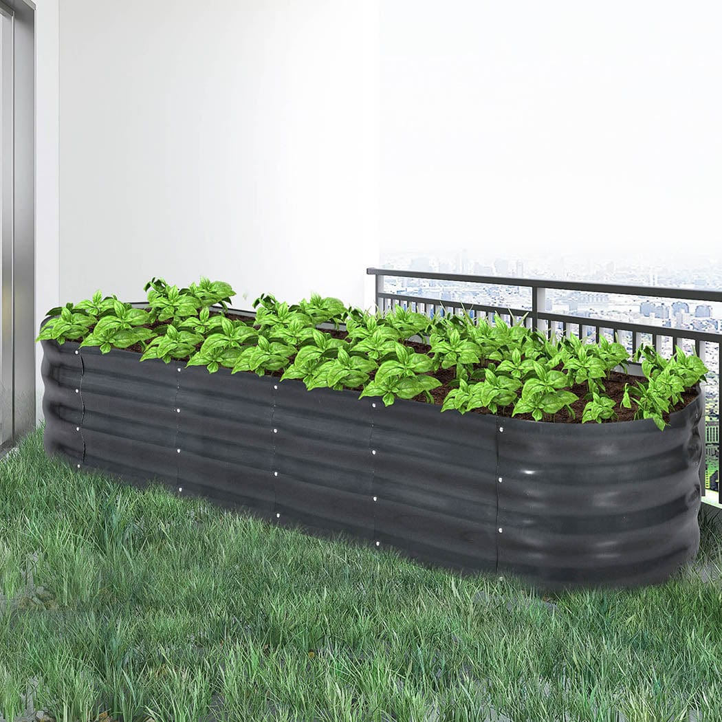 Enhance Your Garden Space with Raised Oval Vegetable Beds | 320x80x42cm