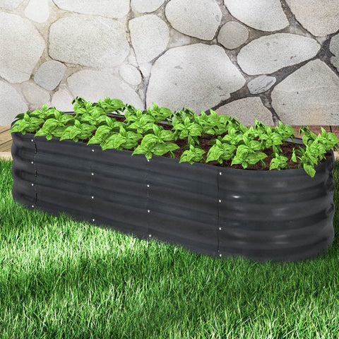 Enhance Your Garden with a Raised Oval Vegetable Bed - 240x80x42cm