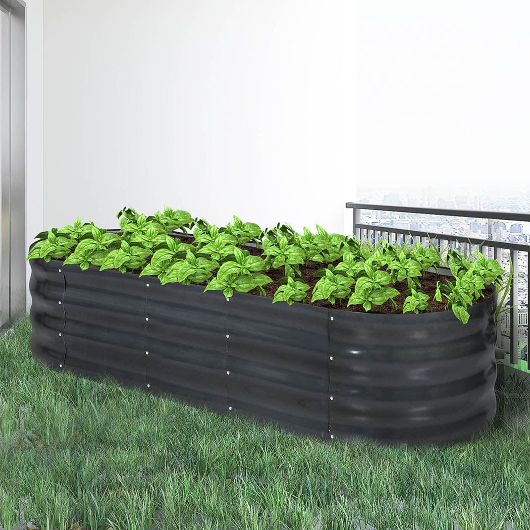 Enhance Your Garden with a Raised Oval Vegetable Bed - 240x80x42cm