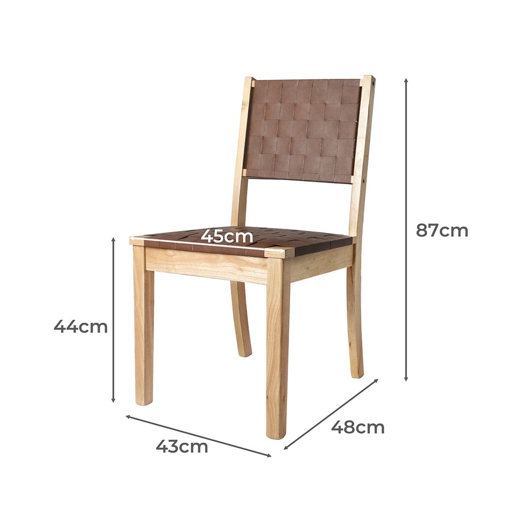Enhance Your Kitchen with Stylish PU Woven Leather Dining Chairs
