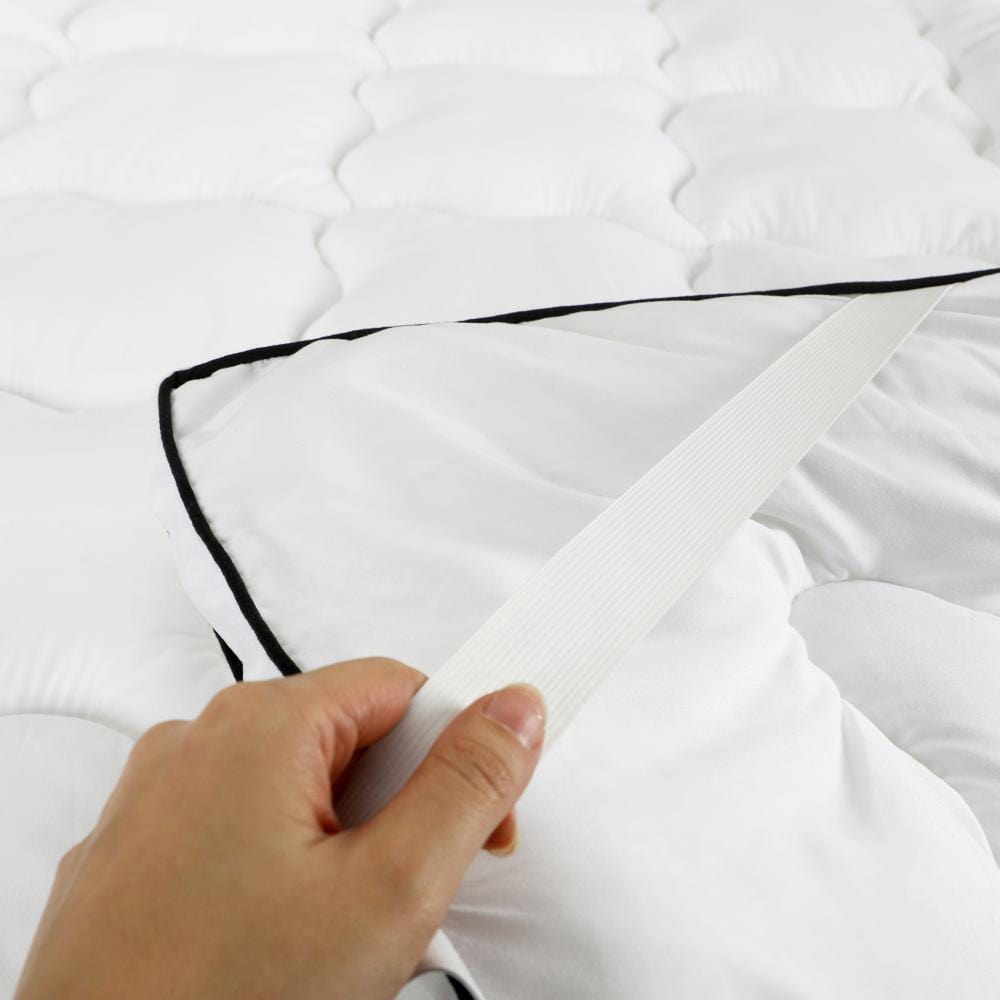Enhance Your Sleep with our Single-Size Microfibre Pillowtop Mattress Protector Cover-Single\King Single