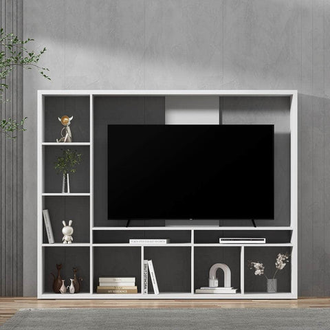 Entertainment Center Unit TV Stand TV Cabinet Open Shelves 183CM White