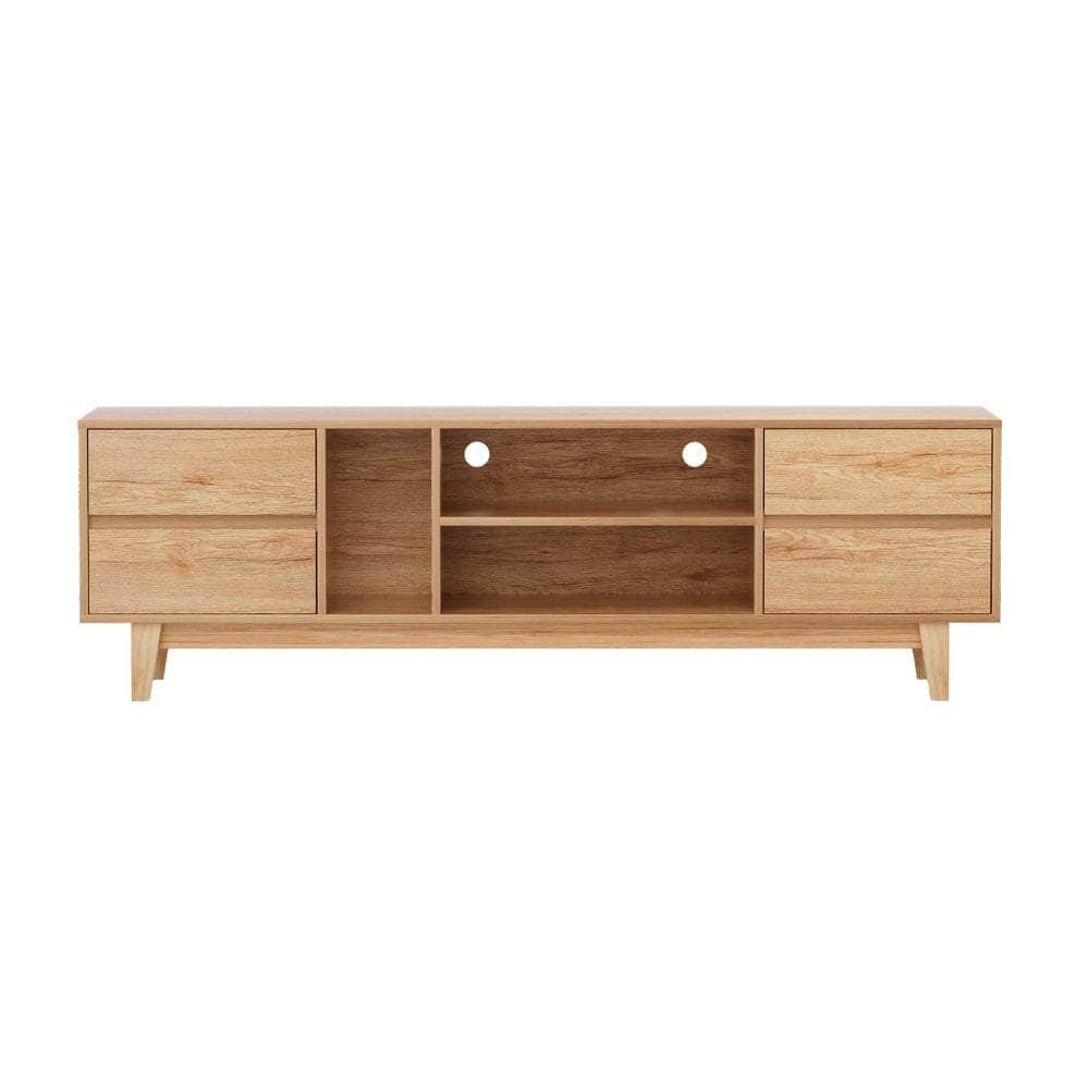 Entertainment Unit Stand Tv Cabinet Storage Drawer Shelf 180Cm Wooden