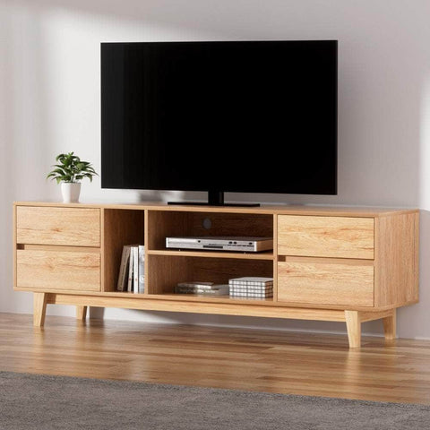 Entertainment Unit Stand Tv Cabinet Storage Drawer Shelf 180Cm Wooden