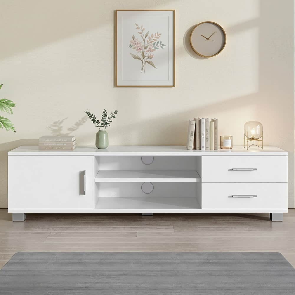 Entertainment Unit TV Cabinet 120cm White Dylan