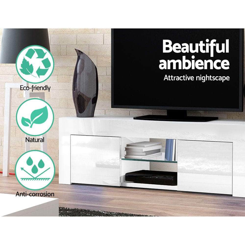 Entertainment Unit Tv Cabinet 130Cm White Ivan