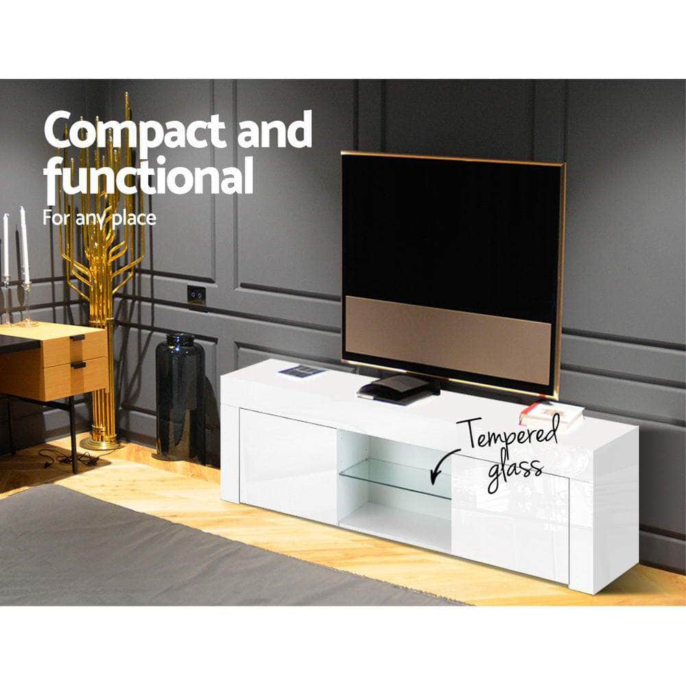 Entertainment Unit Tv Cabinet 130Cm White Ivan