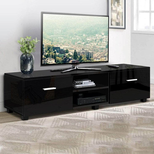 140cm High Gloss TV Cabinet Stand Entertainment Unit Storage