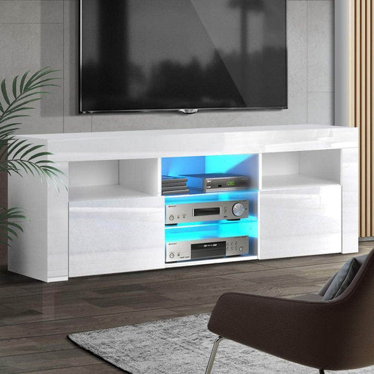 160cm LED TV Entertainment Unit White Cabinet