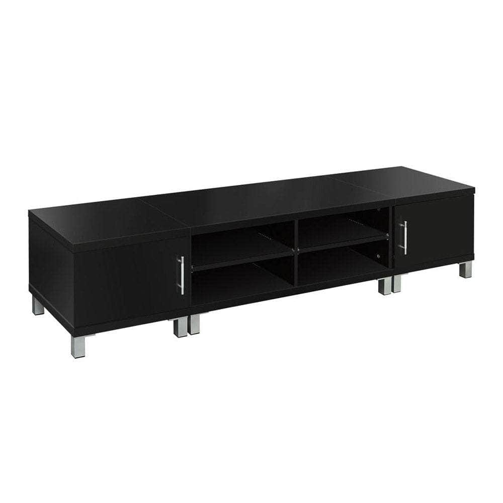 Entertainment Unit with Cabinets - Black