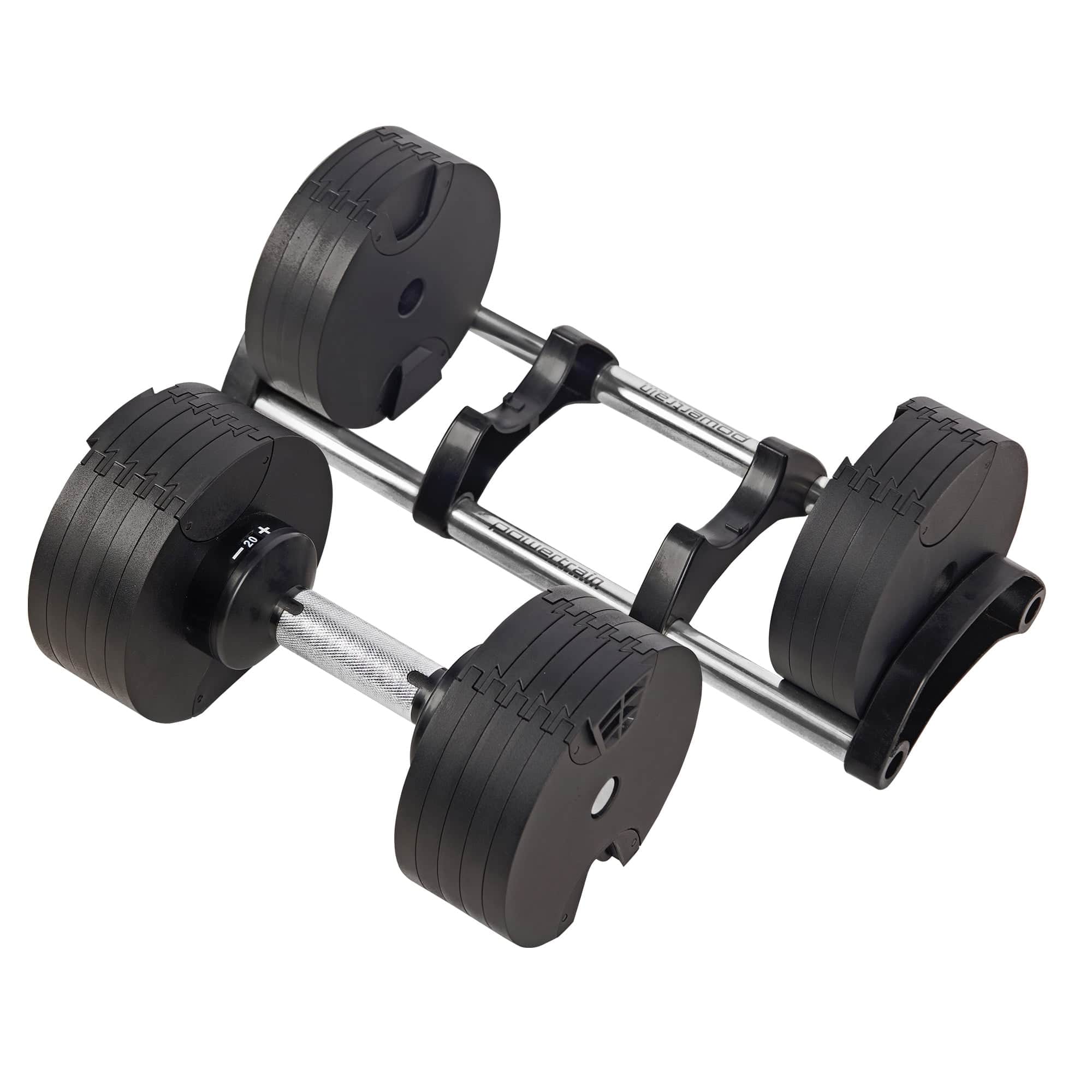Eon 2x 36kg Adjustable Dial Dumbbells Home Gym Weight Set